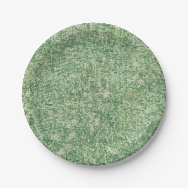 Greens Textured by Shirley Taylor Paper Plate (Front)