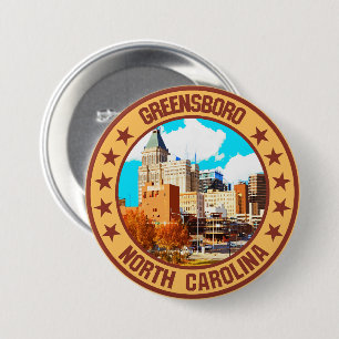 Greensboro 7.5 Cm Round Badge