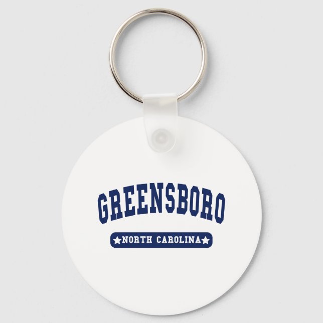 Greensboro North Carolina College Style tee shirts Key Ring (Front)