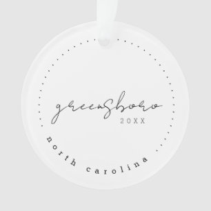 Greensboro North Carolina Travel USA Simple Ornament