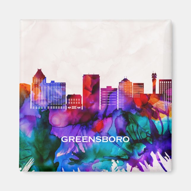 Greensboro Skyline Magnet (Front)
