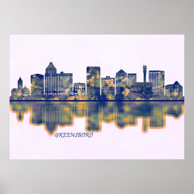 Greensboro Skyline Poster (Front)