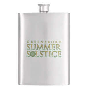 Greensboro Summer Solstice Colourful Branding Hip Flask