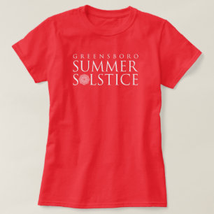 Greensboro Summer Solstice Simple Bright Red T-Shirt