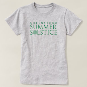 Greensboro Summer Solstice Simple Green on Grey T-Shirt
