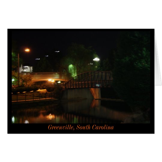 Greenville at Night Card