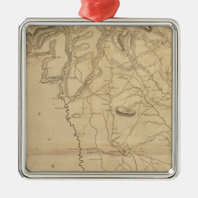 Greenville District, South Carolina Metal Tree Decoration (Front)