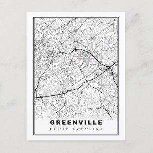 Greenville Map Postcard