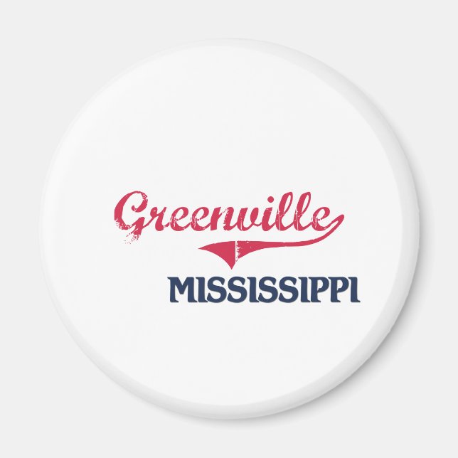 Greenville Mississippi City Classic Magnet (Front)
