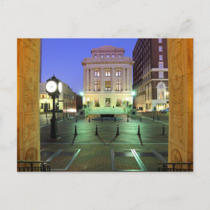 Greenville, South Carolina, Downtown at Night Postcard