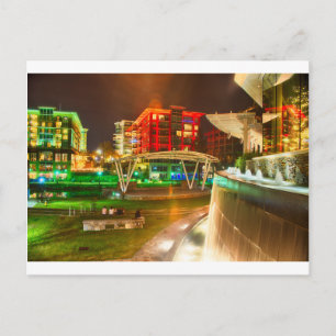 greenville,south,carolina,downtown,city,night,sout postcard