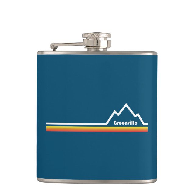 Greenville, South Carolina Hip Flask (Front)