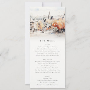 Greenville South Carolina Landscape Wedding Menu Invitation
