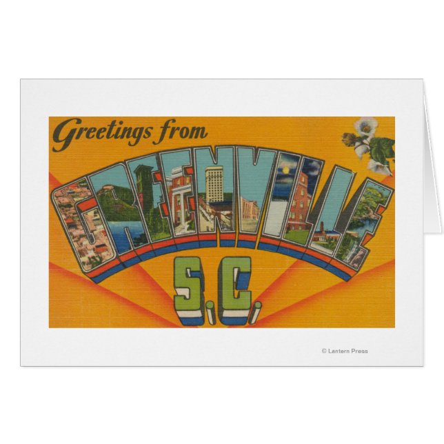 Greenville, South Carolina - Large Letter Scenes (Front Horizontal)
