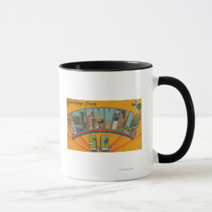 Greenville, South Carolina - Large Letter Scenes Mug