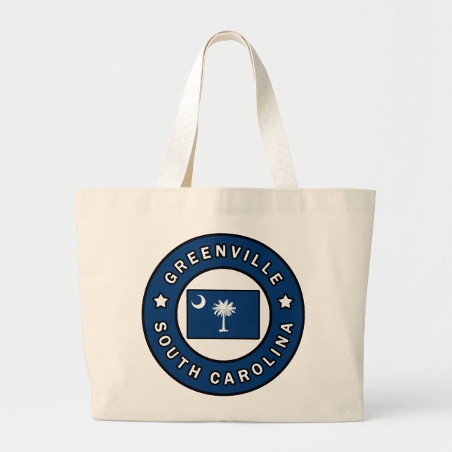 Greenville South Carolina Large Tote Bag (Front)
