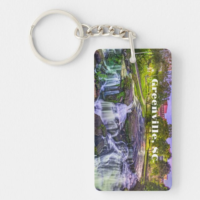 Greenville, South Carolina Reedy River Downtown  Key Ring (Front)