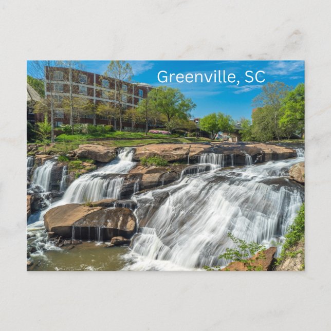 Greenville, South Carolina Reedy River Falls Park Postcard (Front)
