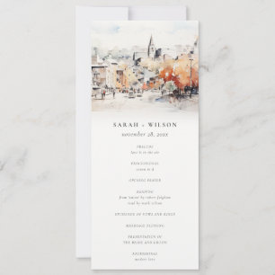 Greenville South Carolina Scape Wedding Program Invitation
