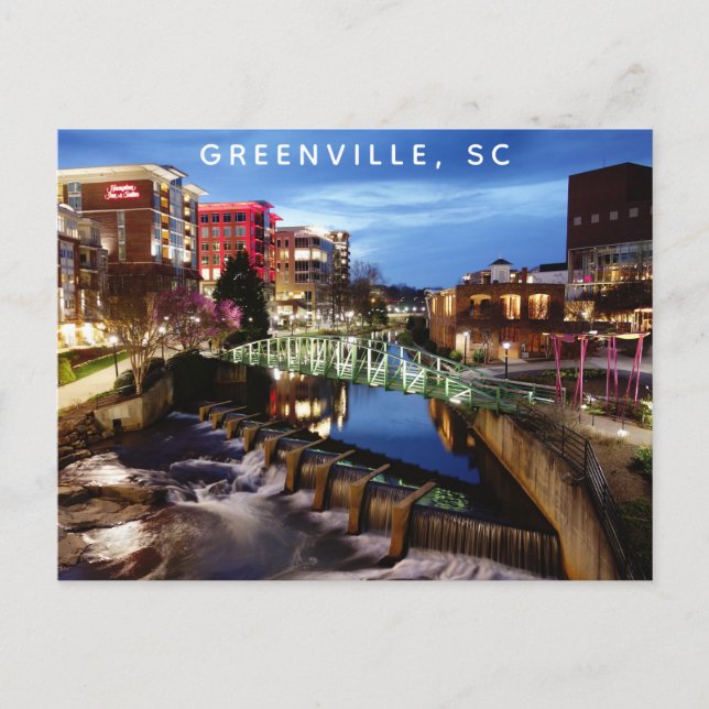 Greenville South Carolina Travel Photo Postcard (Front)