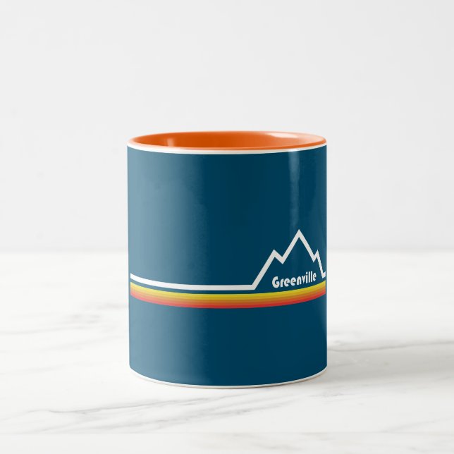 Greenville, South Carolina Two-Tone Coffee Mug (Center)