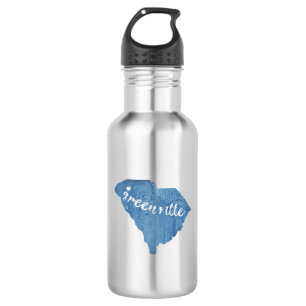 Greenville South Carolina Wood Grain 532 Ml Water Bottle