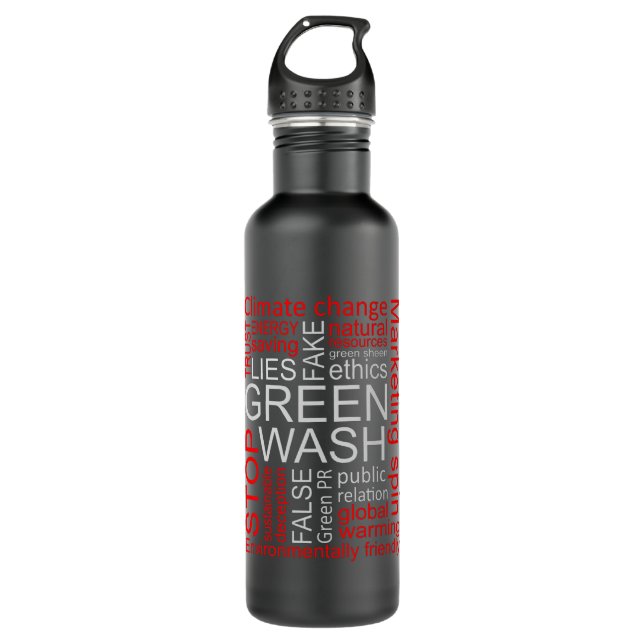 Greenwash Fake Lies Deception 710 Ml Water Bottle (Front)