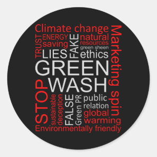 Greenwash Fake Lies Deception Classic Round Sticker
