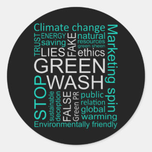 Greenwash Fake Lies Deception Classic Round Sticker