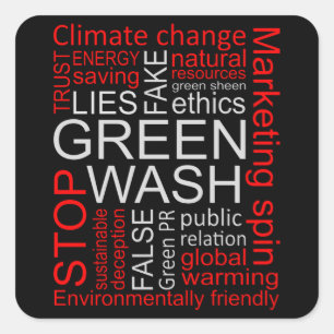 Greenwash Fake Lies Deception Square Sticker