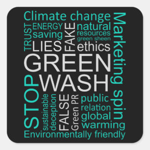 Greenwash Fake Lies Deception Square Sticker