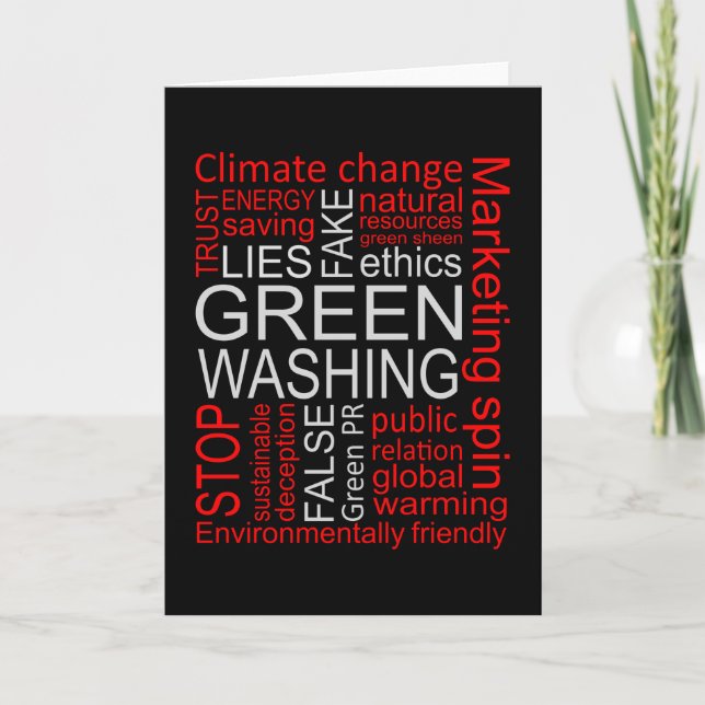 Greenwashing Fake Lies Deception Card (Front)