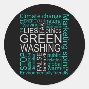 Greenwashing Fake Lies Deception Classic Round Sticker