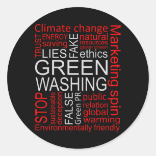 Greenwashing Fake Lies Deception Classic Round Sticker