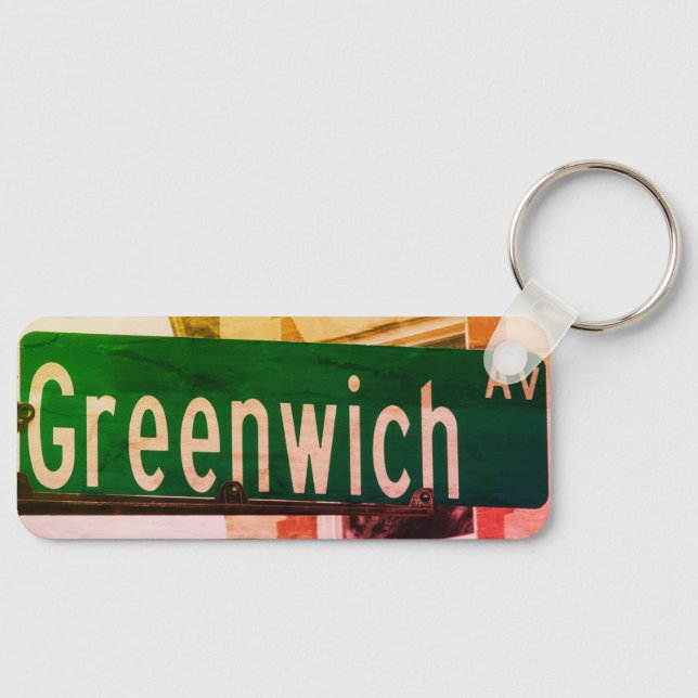 Greenwich Ave, Greenwich, CT Key Ring (Front)