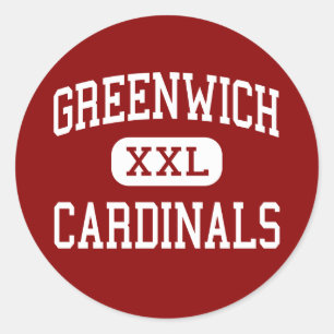 Greenwich - Cardinals - High - Greenwich Classic Round Sticker