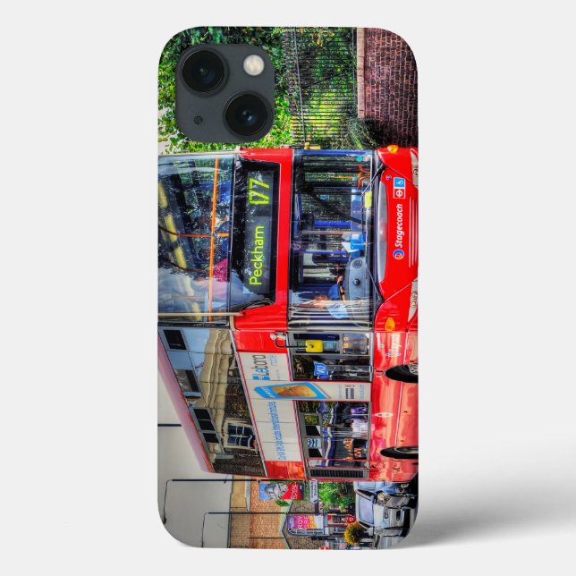 Greenwich to Peckham Red Double-decker Bus UK Case-Mate iPhone Case (Back)