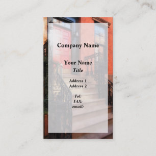 Greenwich Village Brownstone with Red Door Business Card