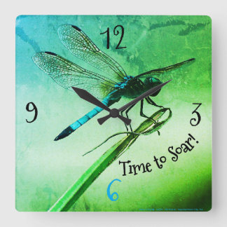 'Greenwood Dragonfly' design Square Wall Clock