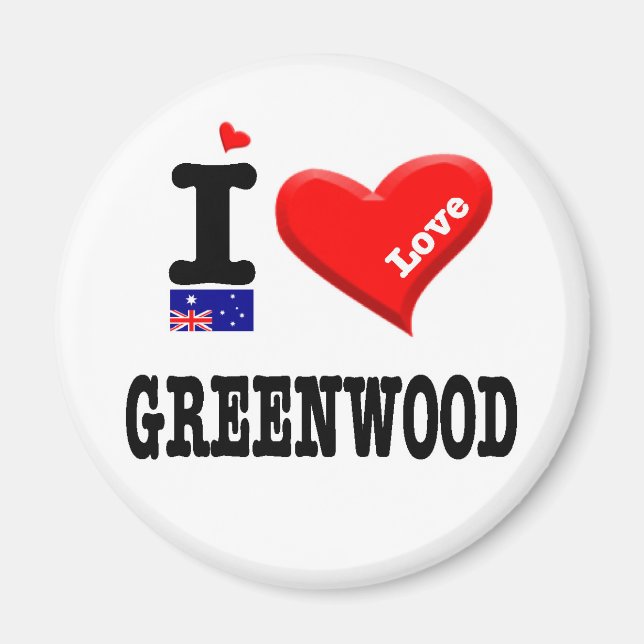 GREENWOOD - I Love Magnet (Front)