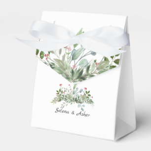 Greeny Wild Meadow Botanical Wedding Cake Favour Box