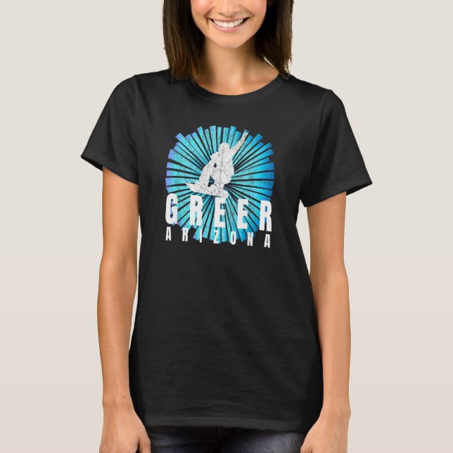 Greer Arizona Extreme Snowboarder Jump Greer AZ Sn T-Shirt (Front)