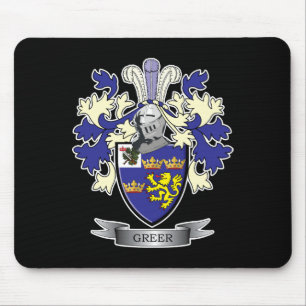 Greer Family Crest Coat of Arms Mouse Mat