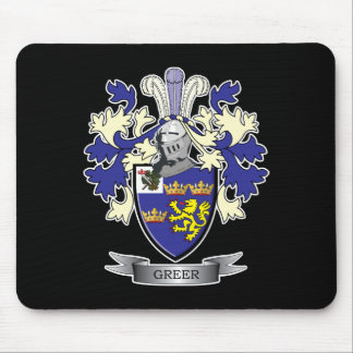 Greer Family Crest Coat of Arms Mouse Mat