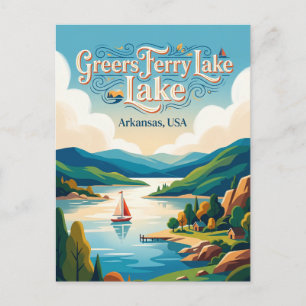 Greers Ferry Lake Arkansas Postcard