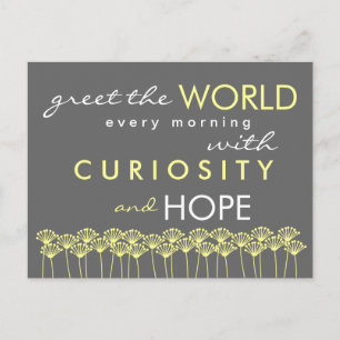 Greet the World with Hope Quote Postcard