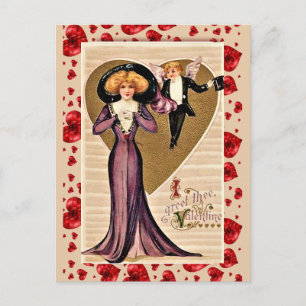 GREET THEE VALENTINE   VINTAGE VALENTINE POSTCARD