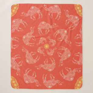 Greeting Beautiful card with camel. Frame of anima Sherpa Blanket