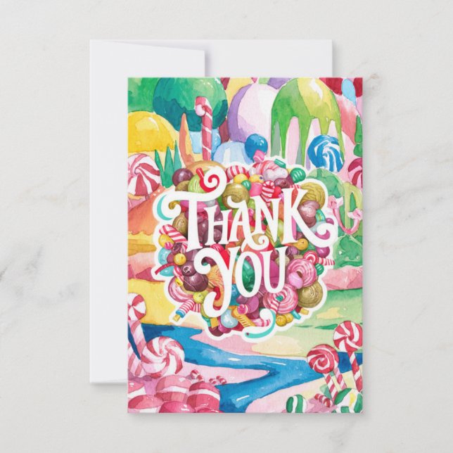 Greeting Candy Candyland thank you card  (Front)