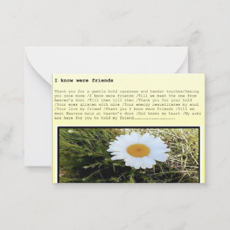 Greeting card a set of 10  'I know were friends'